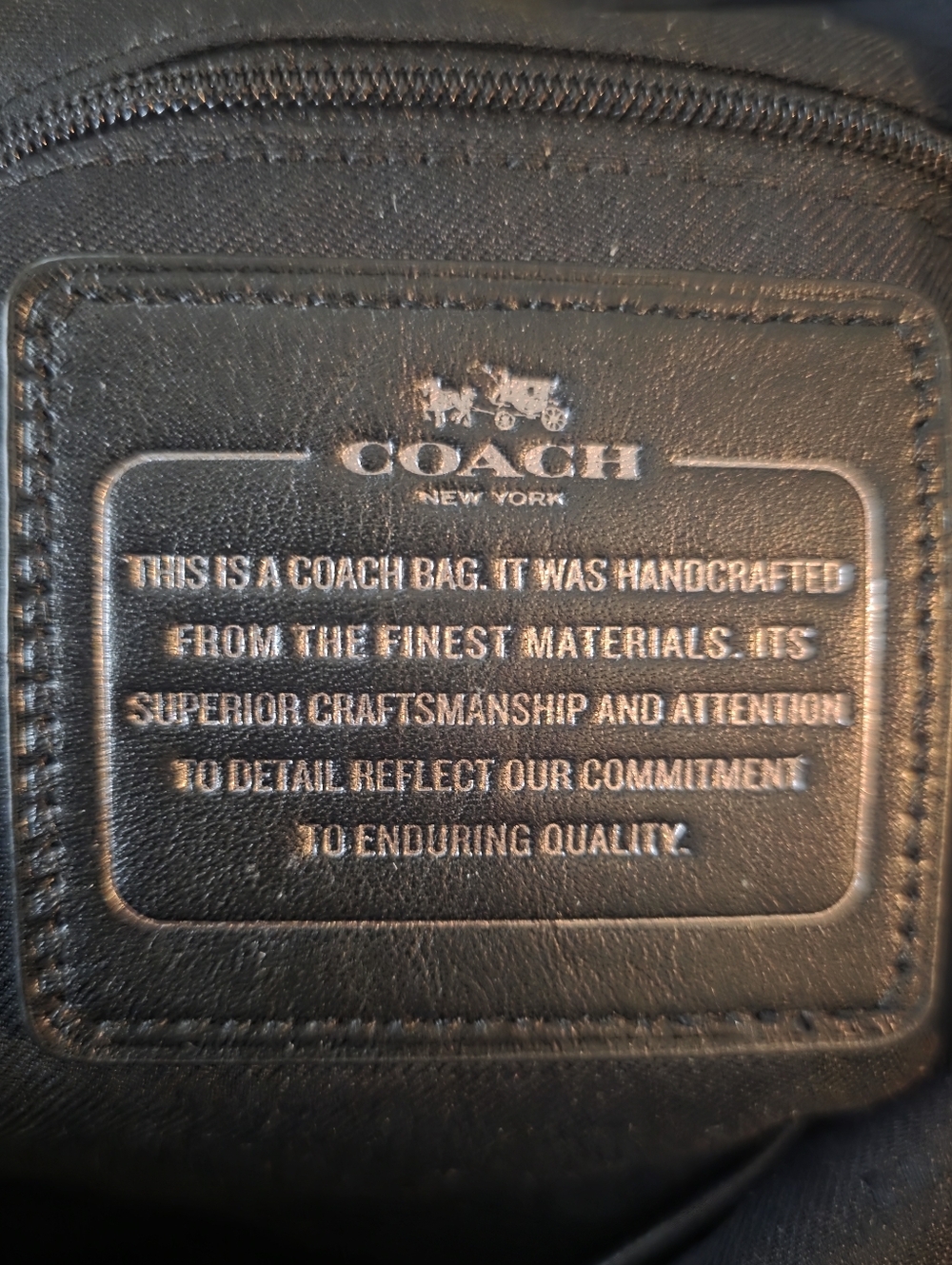 Coach Pewter Leather Handbag Crossbody Bag With Dust Bag - Picture 4 of 5